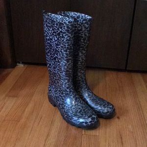 Rain boots Cheetah Print